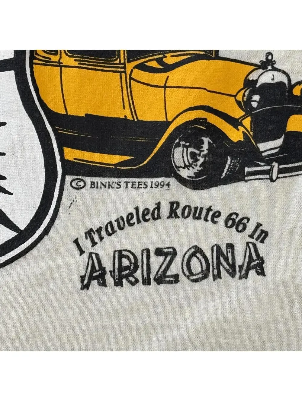 Vtg 1994 Route 66 Fun Run Arizona Car T-Shirt XL USA